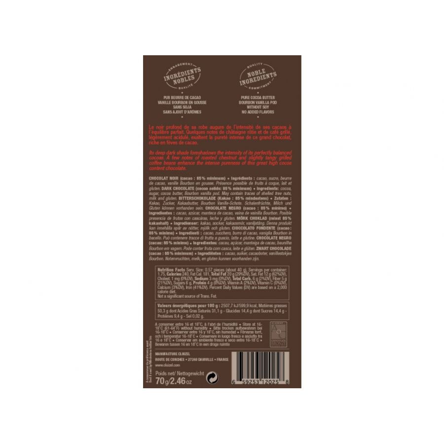 Chocolate Michel Cluizel Grand Noir 85%