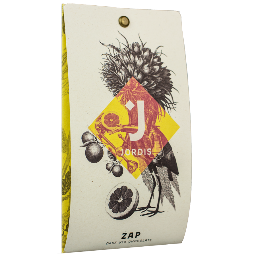Čokoláda Jordis 67% Zázvor a pomaranč 50g