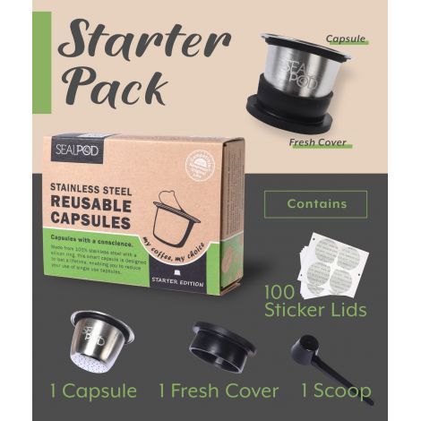 Kapsuła Sealpod - do wielokrotnego napełniania, stal nierdzewna