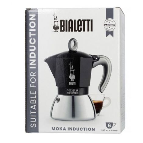 Bialetti Moka Induction 6 šalica crna NOVO