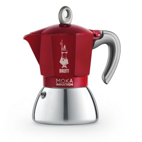 Bialetti Moka Индукция 2 чаши червено НОВО