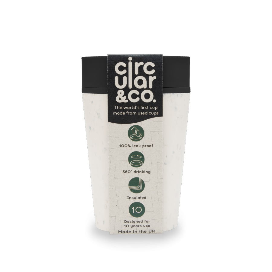 Cupa circulară (rCup) Cremă și negru 227ml