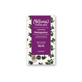 Míšina mliječna čokolada s češkim borovnicama 58,5%