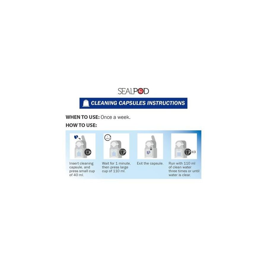 Kit de curățare a capsulelor Sealpod - Nespresso ® Kit de curățare