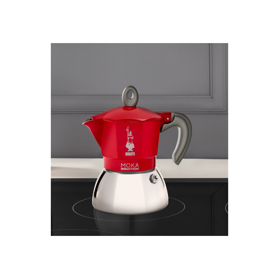 Bialetti Moka Induction 4 filiżanki czerwony