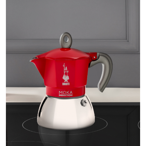 Bialetti Moka Induction 4 cups red
