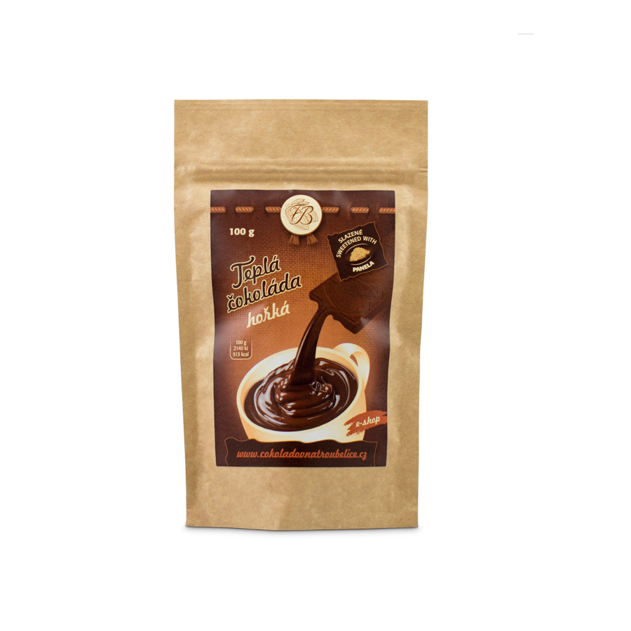 Ciocolată neagră caldă 100g, fabrica de ciocolată Troubelice