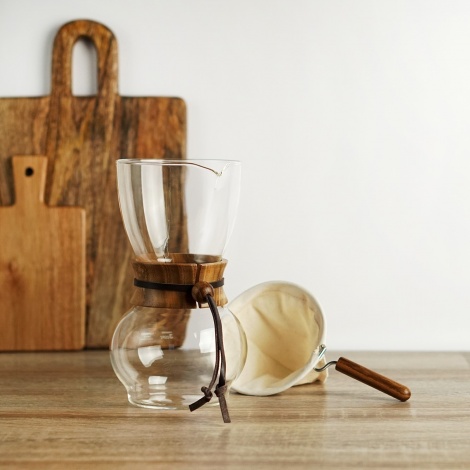 Hario Woodneck DPW-3 drip pot for 4 cups