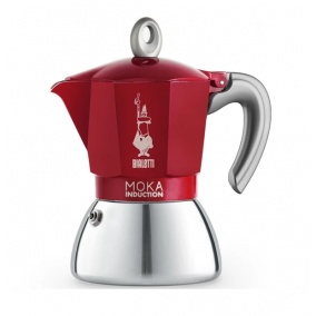 Bialetti Moka Индукция 6 чаши червено НОВО