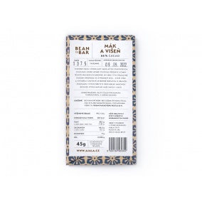 Čokoláda Ajala 66% Mák a višeň 2