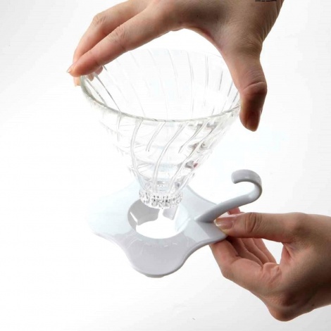 Picurător de sticlă Hario V60-01- alb (VDGR-01-W)