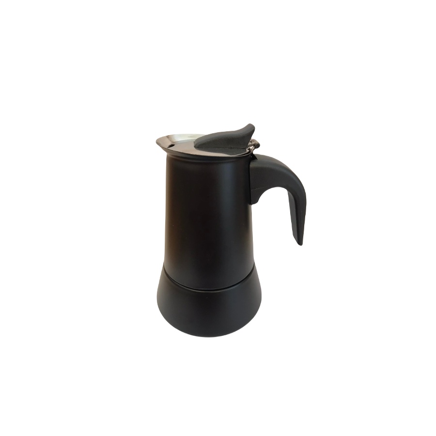 Kaffia Black 4 skodelice Moka lončka - črna