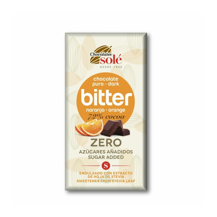 Chocolates Solé - 72% sugar free chocolate with orange