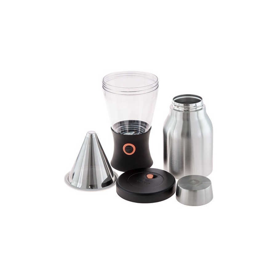 Asobu Cold Brewer - kávovar na horúcu a ľadovú kávu - strieborný