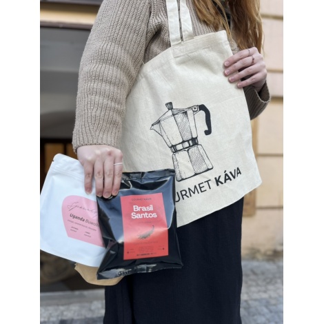 Płócienna torba - imbryk mokka