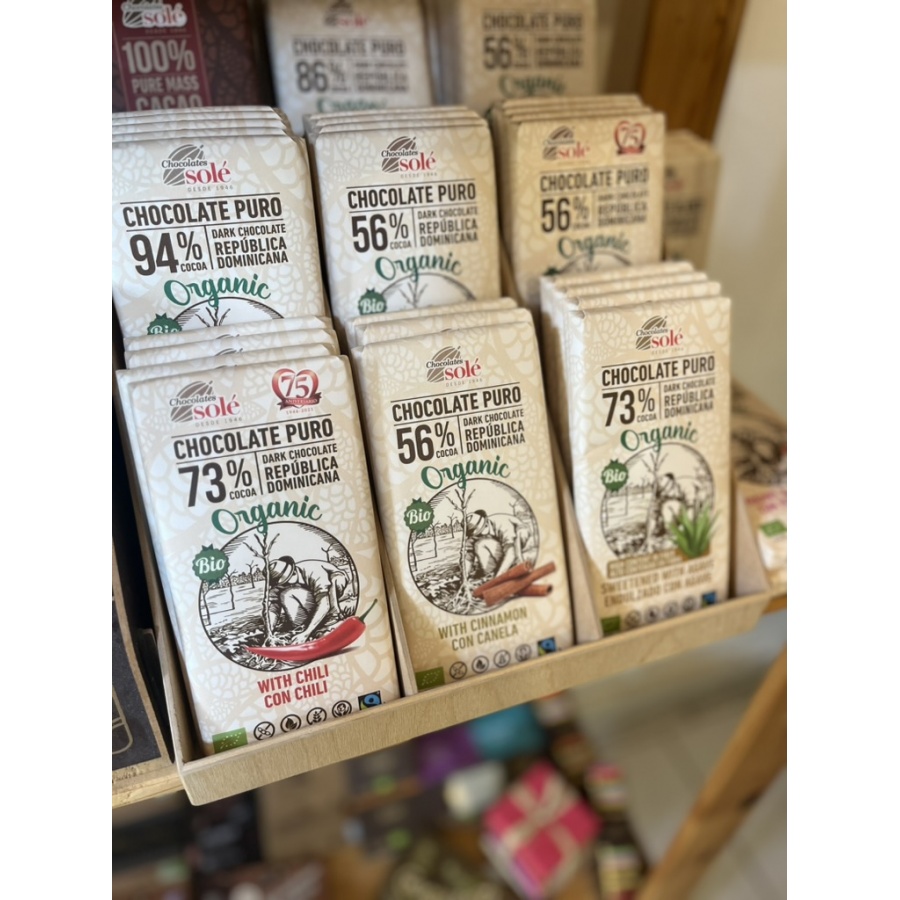 Chocolates Solé - 73% organiczna czekolada bez cukru z agawą