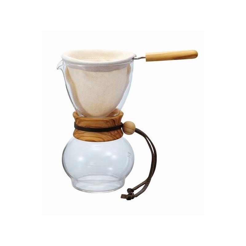 Drip Pot Hario Woodneck Olive Wood na 2 šálky