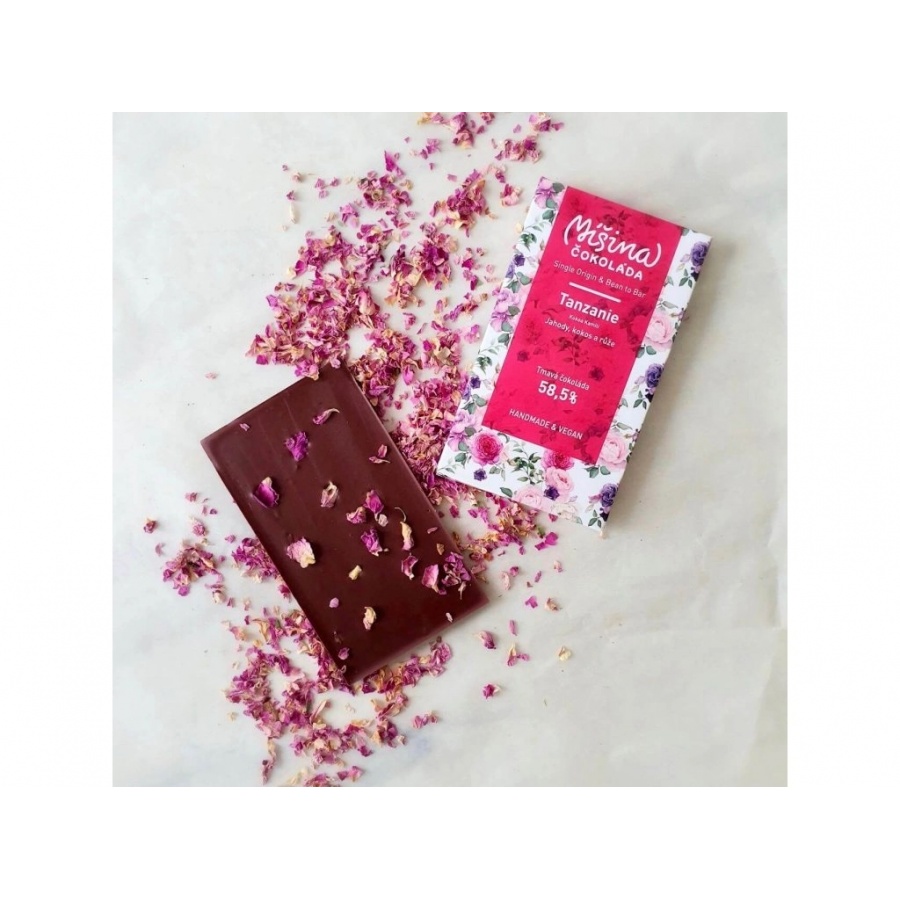 Čokolada Mešana čokolada, Tanzanija Jagode, kokos, vrtnica 58,5%