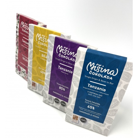 Čokolada Mešana čokolada, Tanzanija Jagode, kokos, vrtnica 58,5%