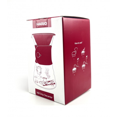 Karafa na odkvapkávanie Hario V60 (VDD-02MIX-RED)