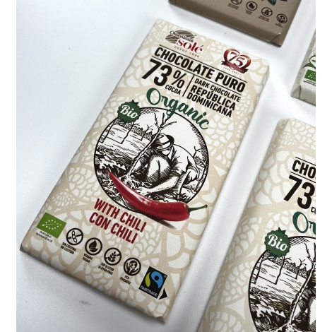 Chocolates Solé - 73% organiczna czekolada z chili
