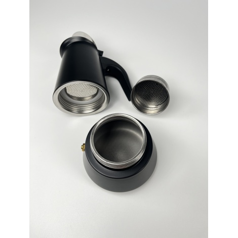 Kaffia Black 4 Cup Moka Pot - Negru