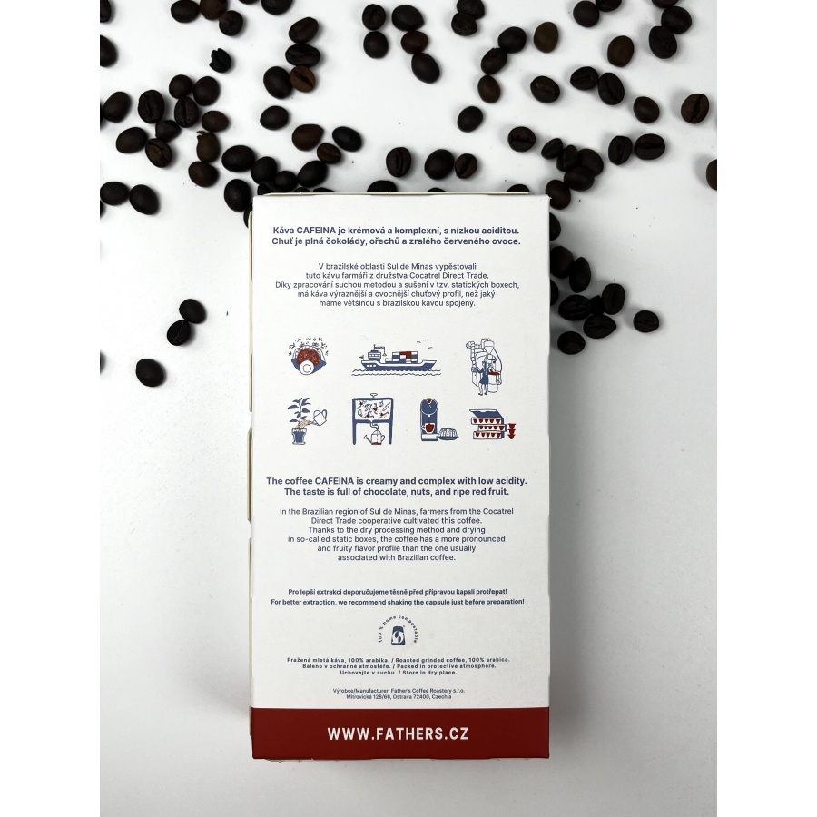 Father's Coffee Kapsle – Brazílie Cafeina Natural