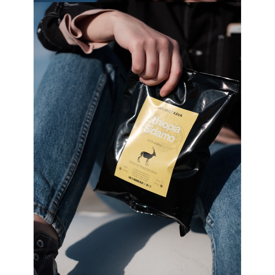 Etiópia Sidamo, arabica kávébab