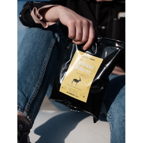 Etiopie Sidamo, zrnková káva arabica