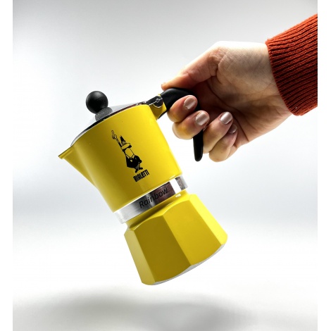 Bialetti Rainbow 3 yellow moka pot