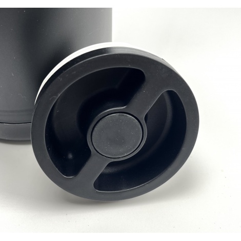 Termos Kaffia 1 l z drewnianym uchwytem - CZARNY