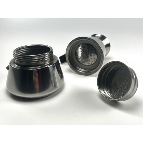 Moka pot Kaffia 6 cups stainless steel