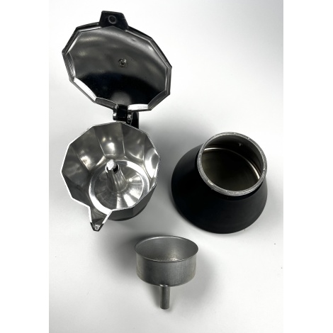 Kaffia Black Moka Pot 6 cups - USED / DISCOUNT