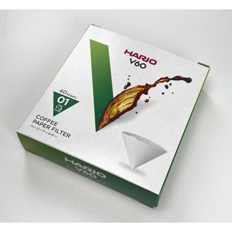 Paper filters Hario V60-01 40 pcs, white (VCF-01-40W)