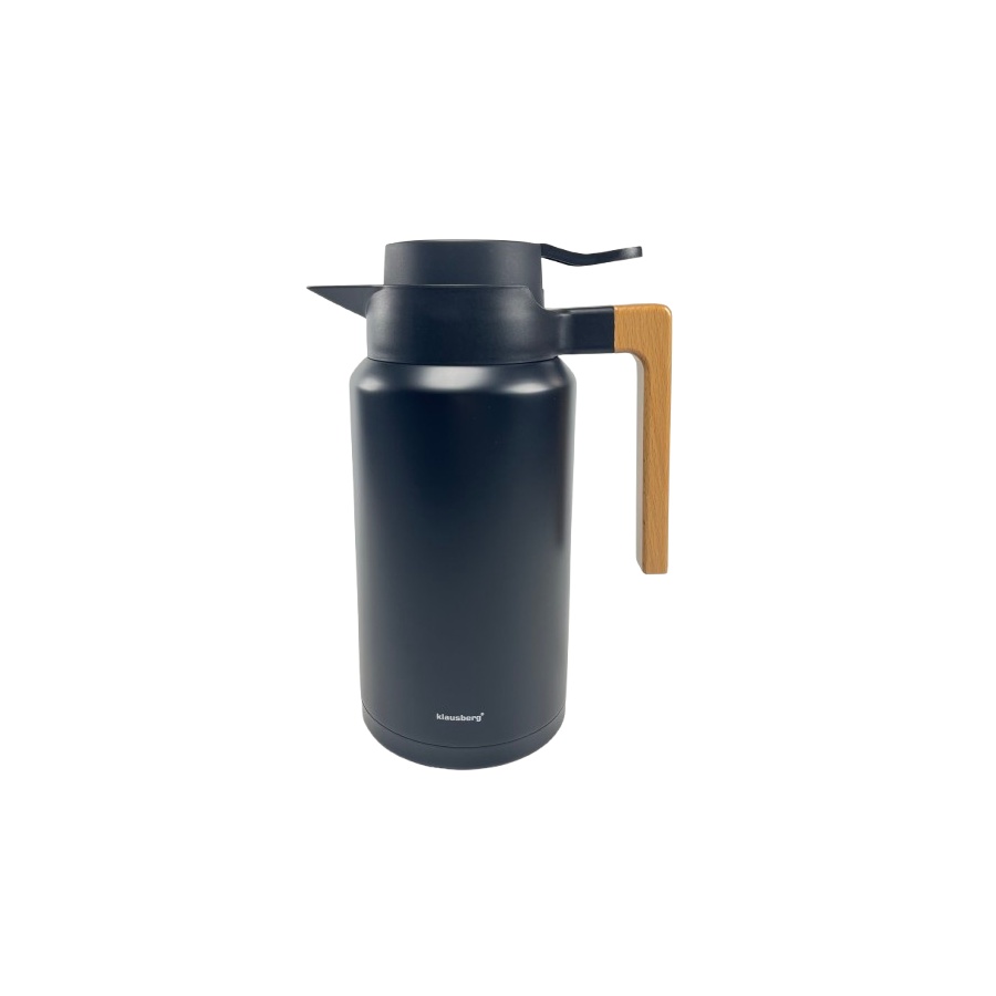 Thermos Kaffia 2 l with wooden handle - BLACK