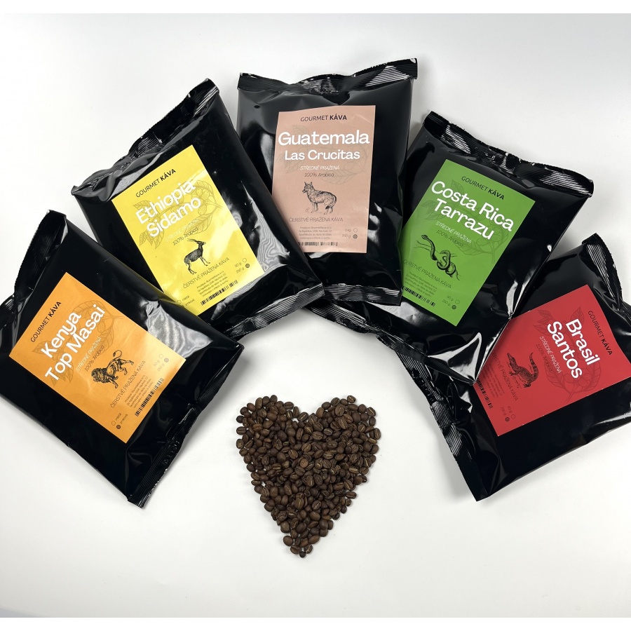 Kawa ziarnista Etiopia Sidamo, średnio palona, arabica