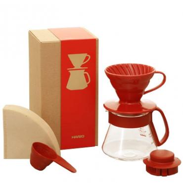 Hario Pour Over Kit Ceramic V60-01 red 2