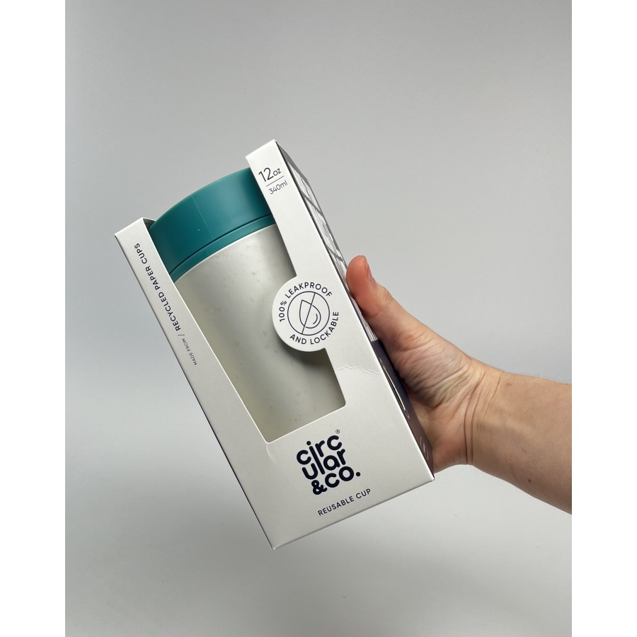 Skodelica Circular Cup (rcup) Kreda in akvamarin 340 ml