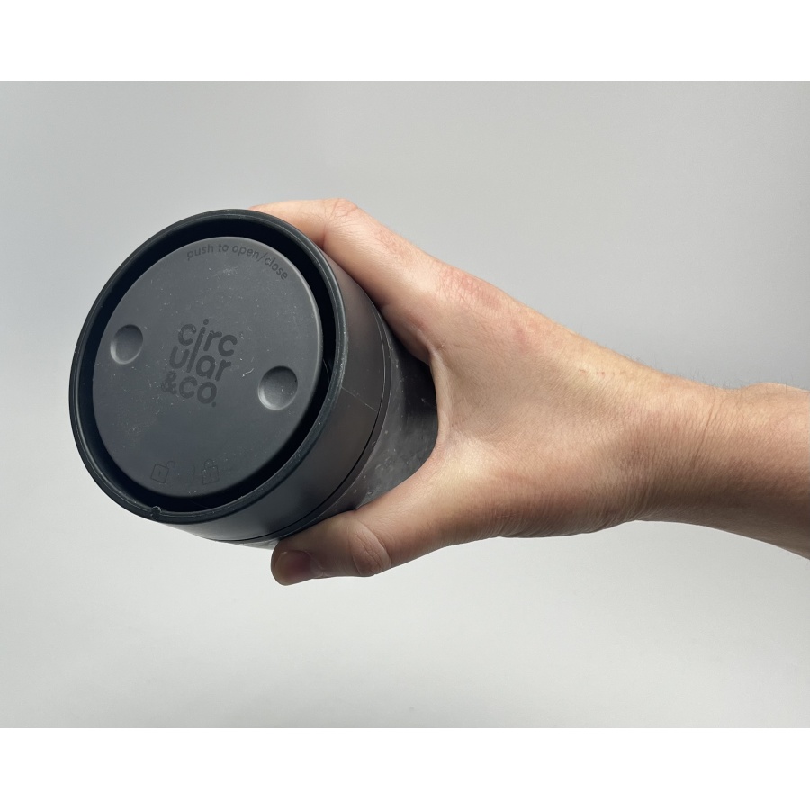 Circular Cup (rcup) Grey and Ink Black 227 ml