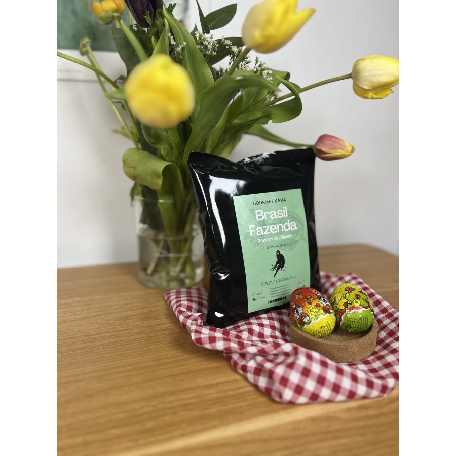 Brazil Fazenda Rainforest, zrna kava arabica