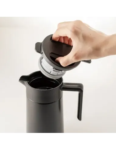 Hario 600 ml thermo jug with ceramic surface - BLACK