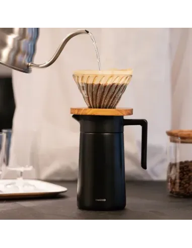 Hario 600 ml-es termo kancsó kerámia felülettel - FEKETE