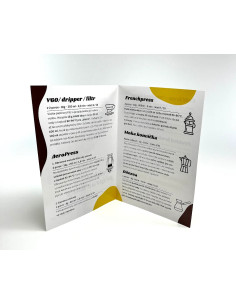 A5-ös brosúra: A kávékészítés áttekintése 2