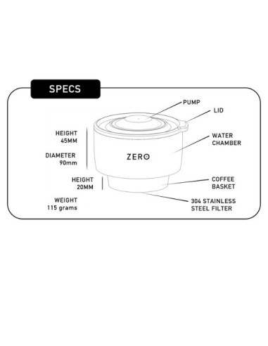 Trinity Zero travel coffee machine - black