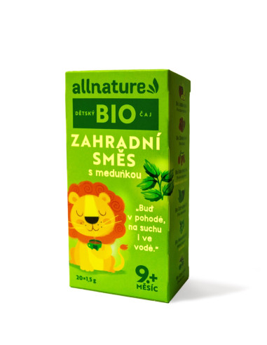 Allnature BIO Detský čaj Záhradná zmes s medovkou 20x1,5 g