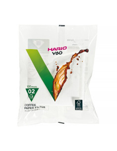 Papirnati filteri Hario V60-02 100 kom, bijeli (VCF-02-100W)