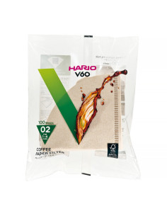 Paper filters Hario V60-02 100 pcs, unbleached (VCF-02-100M)