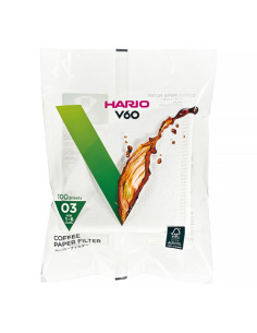 Papierové filtre Hario V60-03 100 ks, biele (VCF-03-100W)